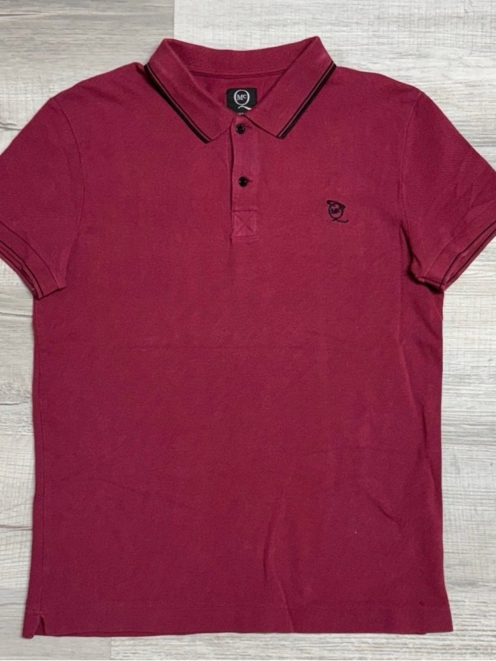 Alexander McQueen Men's Burgundy Polo Shirt